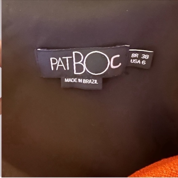 Sold 🎈PatBO Orange Asymmetrical Sheath Dress with Plunge Neckline 6 - Picture 8 of 8